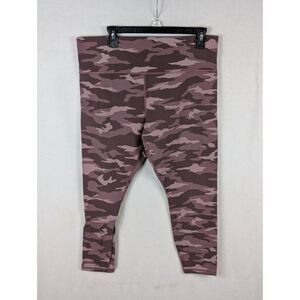Athleta Elation 7/8 Tight Leggings Purple Camo Women's Size XL
